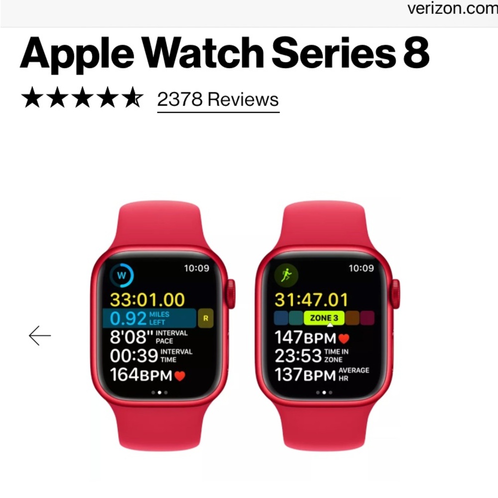 Apple Watch / Smartwatch Series 8 - Bold Red - Picture 4 of 8